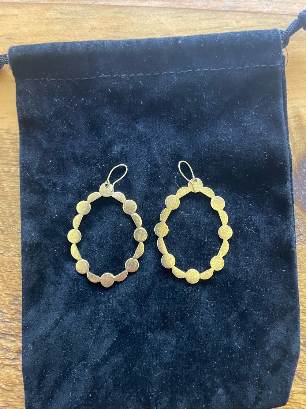 Gold Circle-Link Teardrop Drop Earrings - Women Jewelry